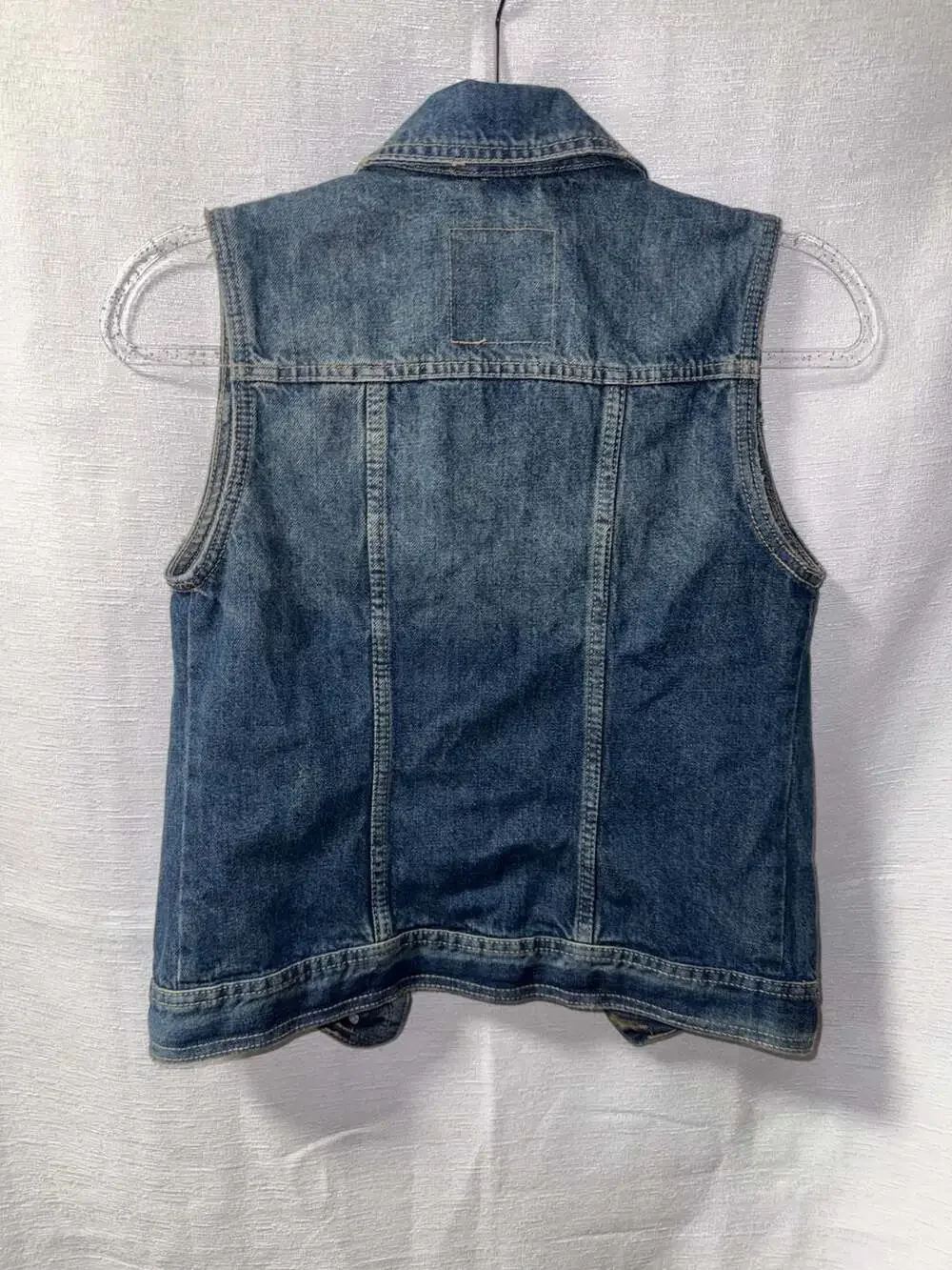 Mossimo Supply Co. Distressed Blue Denim Jean Vest